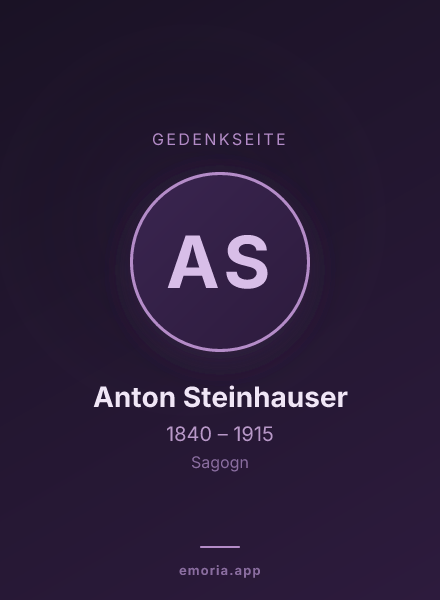 Gedenkportrait von Anton Steinhauser