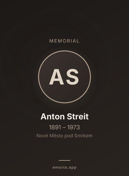 Memorial portrait of Anton Streit