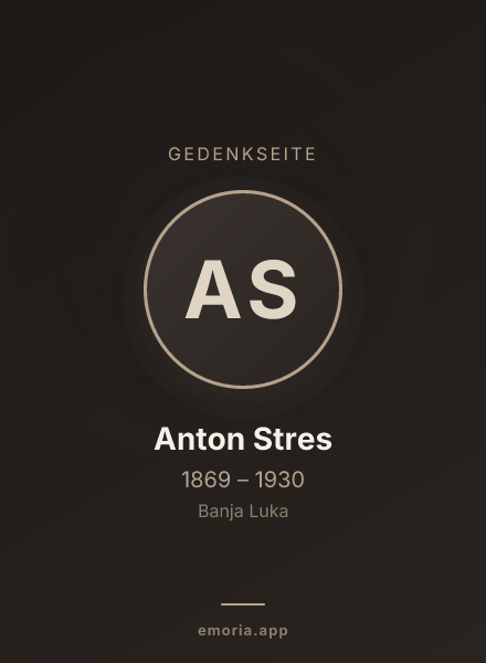 Gedenkportrait von Anton Stres