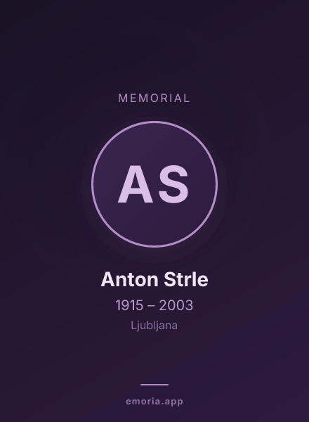 Memorial portrait of Anton Strle
