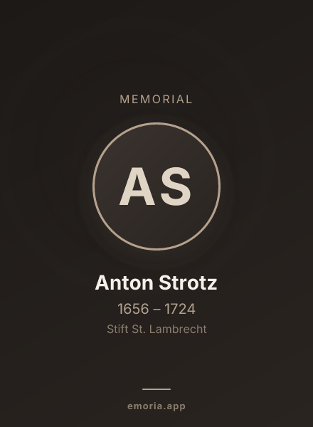 Memorial portrait of Anton Strotz