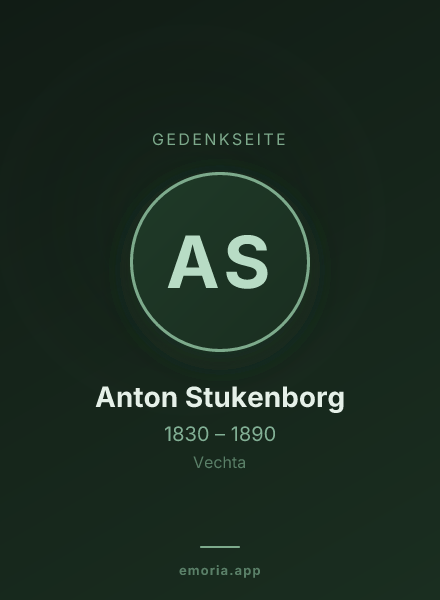 Gedenkportrait von Anton Stukenborg