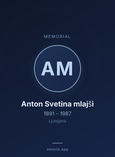 Memorial portrait of Anton Svetina mlajši