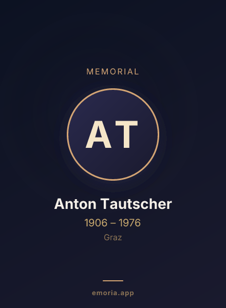 Memorial portrait of Anton Tautscher