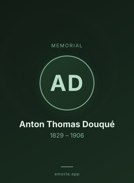 Memorial portrait of Anton Thomas Douqué