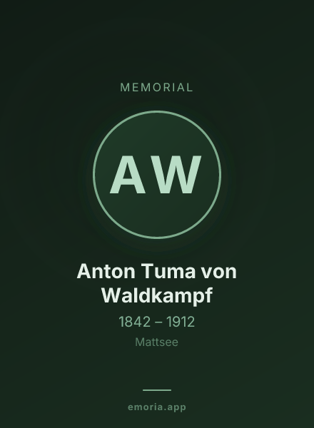 Memorial portrait of Anton Tuma von Waldkampf