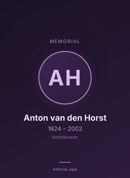 Memorial portrait of Anton van den Horst
