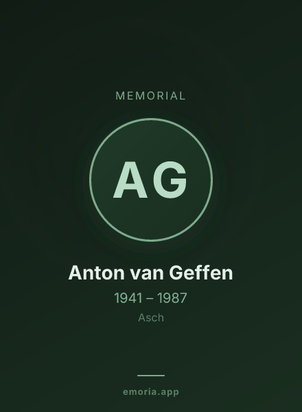 Memorial portrait of Anton van Geffen