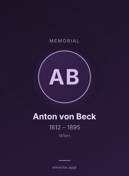 Memorial portrait of Anton von Beck
