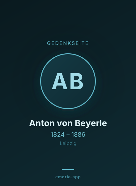 Gedenkportrait von Anton von Beyerle