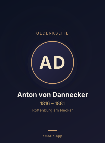 Gedenkportrait von Anton von Dannecker