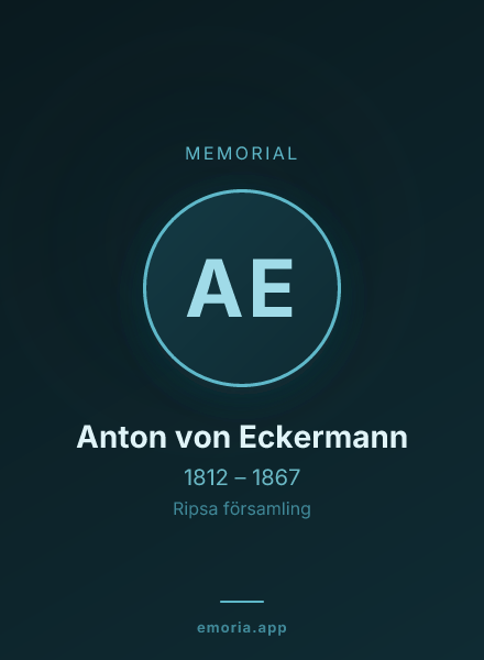 Memorial portrait of Anton von Eckermann
