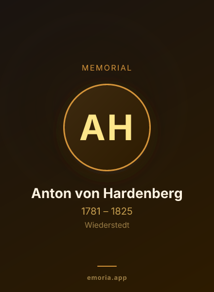 Memorial portrait of Anton von Hardenberg