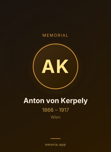 Memorial portrait of Anton von Kerpely