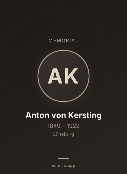 Memorial portrait of Anton von Kersting