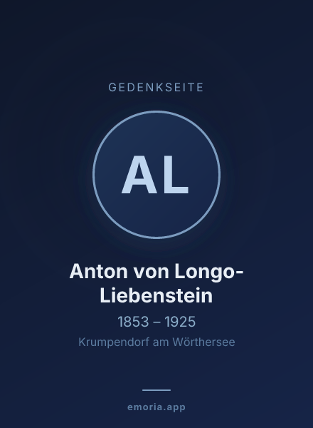 Gedenkportrait von Anton von Longo-Liebenstein