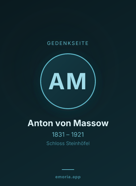 Gedenkportrait von Anton von Massow