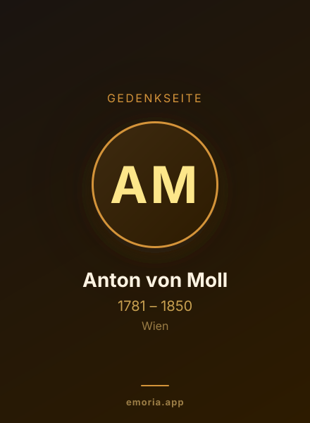 Gedenkportrait von Anton von Moll