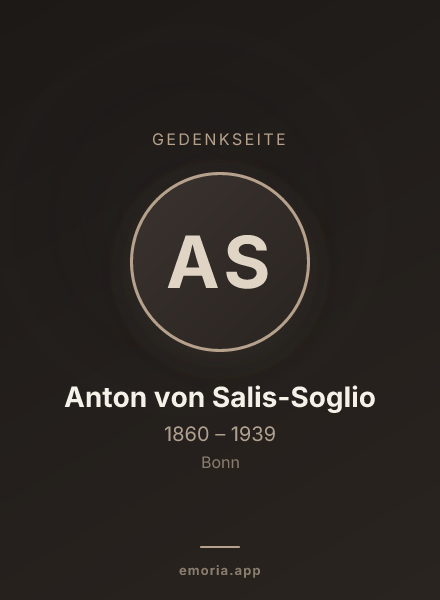 Gedenkportrait von Anton von Salis-Soglio