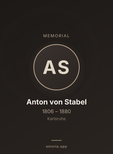 Memorial portrait of Anton von Stabel