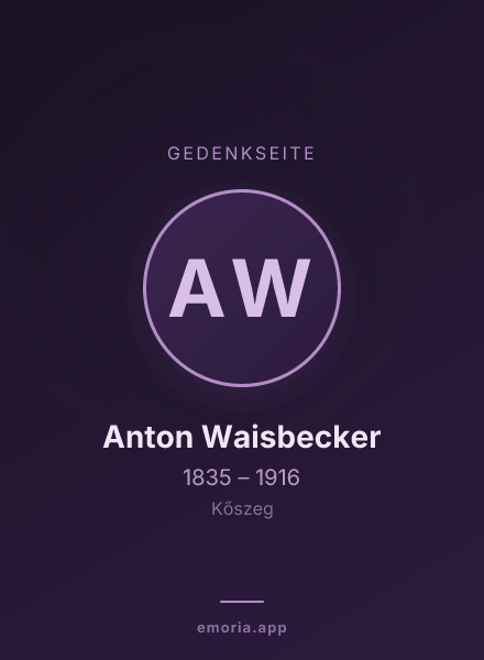 Gedenkportrait von Anton Waisbecker