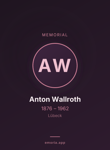 Memorial portrait of Anton Wallroth
