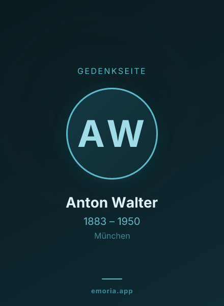 Gedenkportrait von Anton Walter