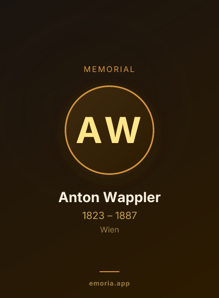 Memorial portrait of Anton Wappler
