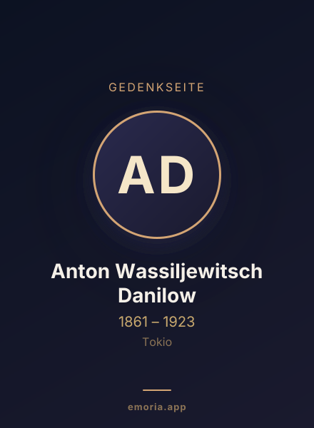 Gedenkportrait von Anton Wassiljewitsch Danilow