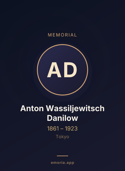 Memorial portrait of Anton Wassiljewitsch Danilow