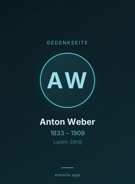 Gedenkportrait von Anton Weber