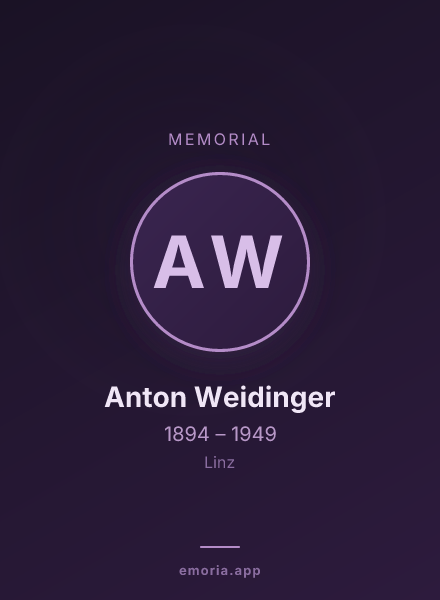Memorial portrait of Anton Weidinger