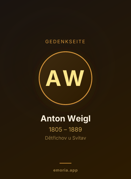 Gedenkportrait von Anton Weigl