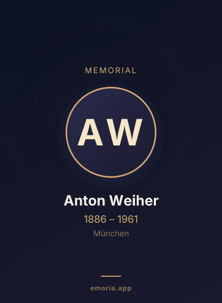 Memorial portrait of Anton Weiher