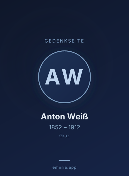 Gedenkportrait von Anton Weiß