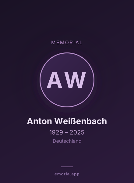 Memorial portrait of Anton Weißenbach