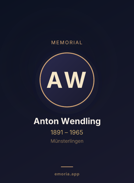 Memorial portrait of Anton Wendling