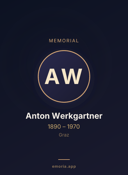 Memorial portrait of Anton Werkgartner