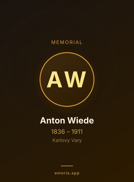 Memorial portrait of Anton Wiede