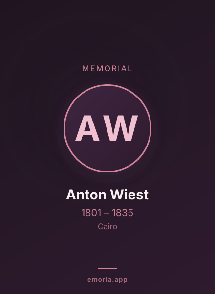 Memorial portrait of Anton Wiest