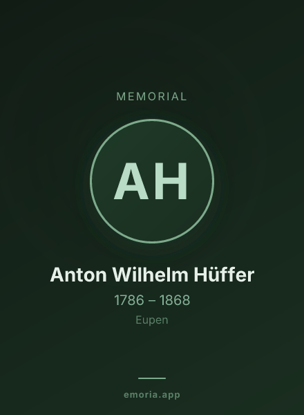 Memorial portrait of Anton Wilhelm Hüffer