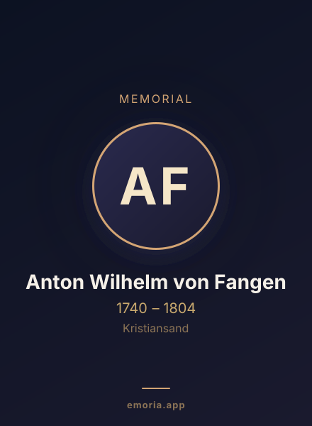 Memorial portrait of Anton Wilhelm von Fangen