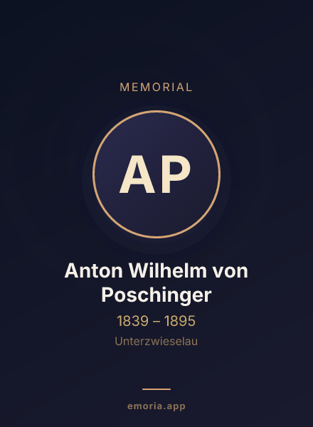 Memorial portrait of Anton Wilhelm von Poschinger