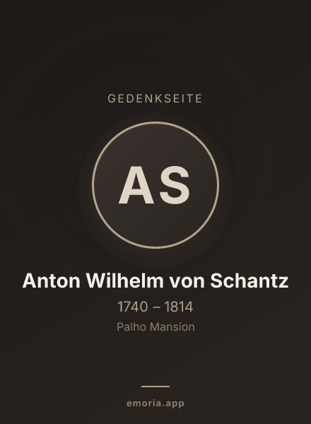 Gedenkportrait von Anton Wilhelm von Schantz