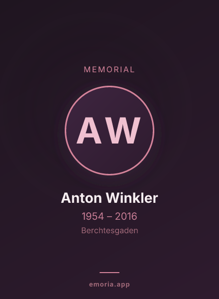 Memorial portrait of Anton Winkler