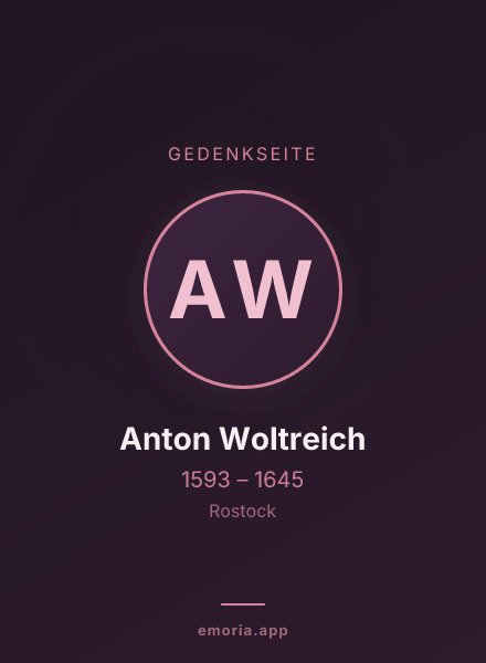 Gedenkportrait von Anton Woltreich