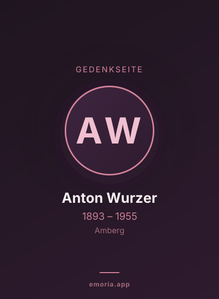 Gedenkportrait von Anton Wurzer