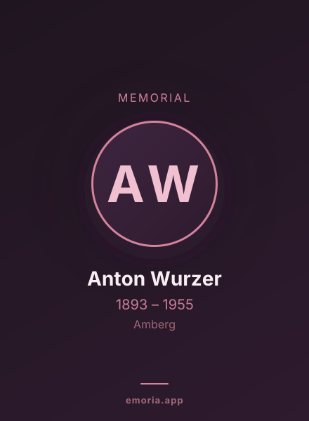 Memorial portrait of Anton Wurzer