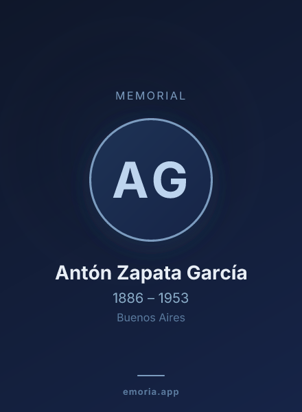 Memorial portrait of Antón Zapata García
