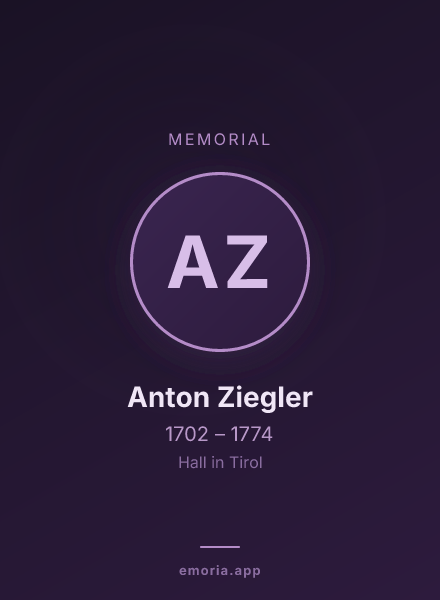 Memorial portrait of Anton Ziegler